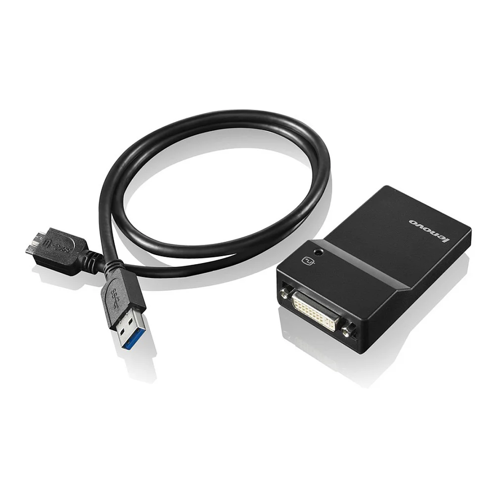 Lenovo USB 3 0   DVI VGA USB Grafikadapter 2048 x 1152 Pixel Schwarz Akkus Powerbanks & Kabel