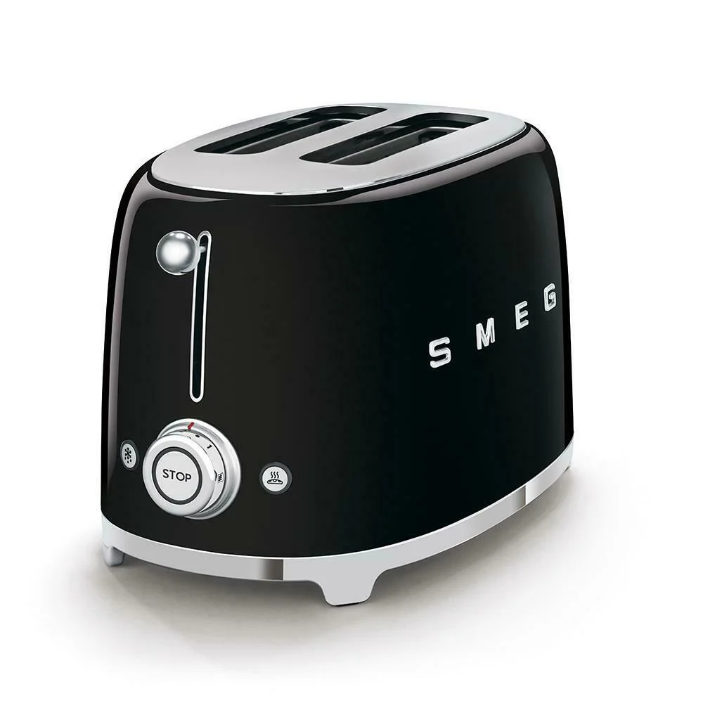 SMEG 2 Schlitz Toaster  schwarz Kuechenkleingeraete