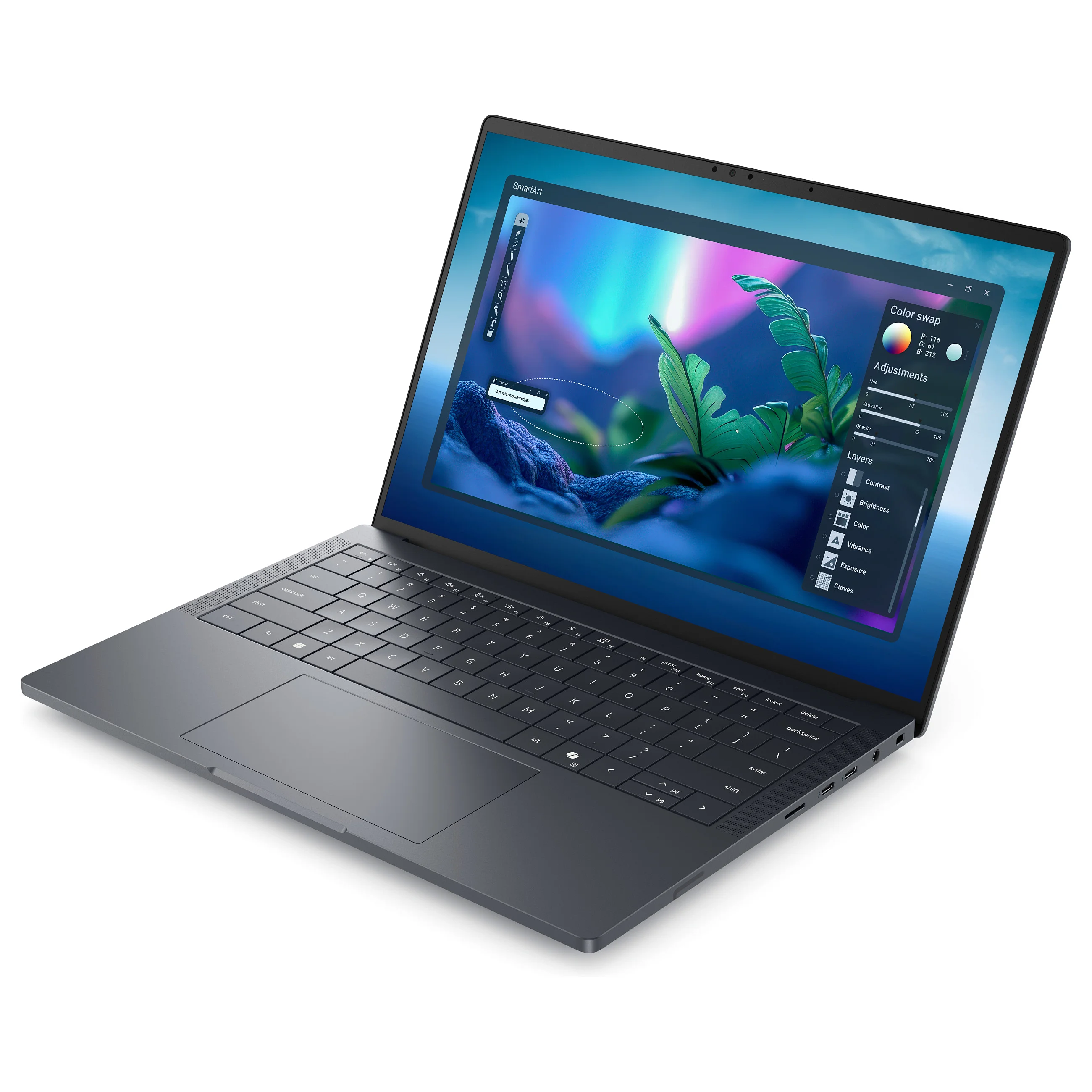 DELL Pro Max 14 Premium MA14250 Intel Core Ultra 7 265H Laptop 35 6 cm  14   Full HD  32 GB LPDDR5x SDRAM 1 TB SSD NVIDIA RTX PRO 1000 Blackwell Wi Fi 7  802 11be  Windows 11 Pro Deutsch Grau Notebooks & E-Book Reader