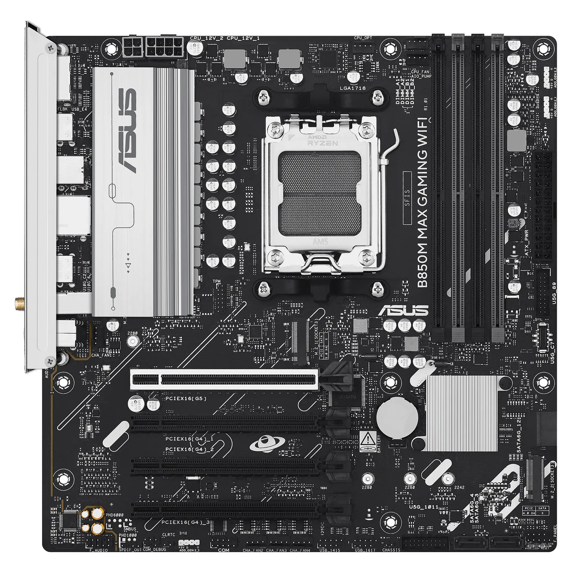 ASUS B850M MAX GAMING WIFI AMD B850 Sockel AM5 micro ATX PC-Komponenten