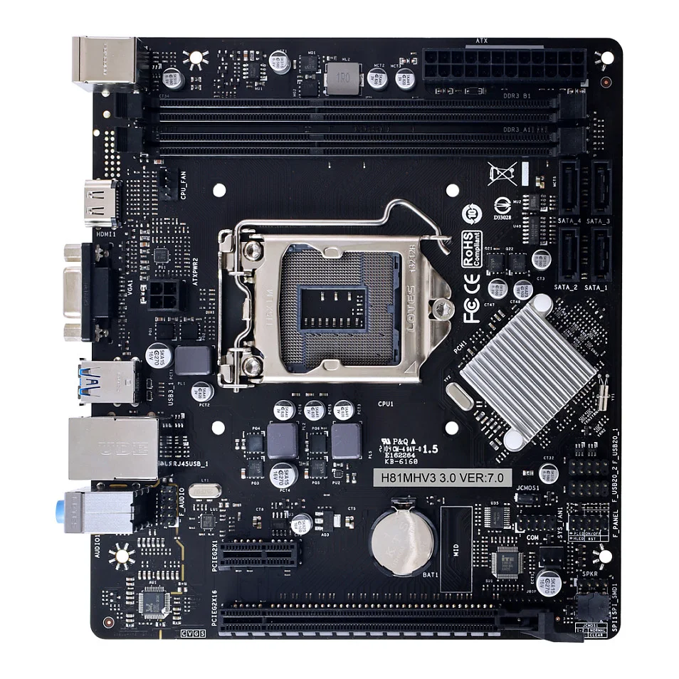 BIOSTAR H81MHV3 V3 0  H81 S1150 mATX DDR3  PC-Zubehoer