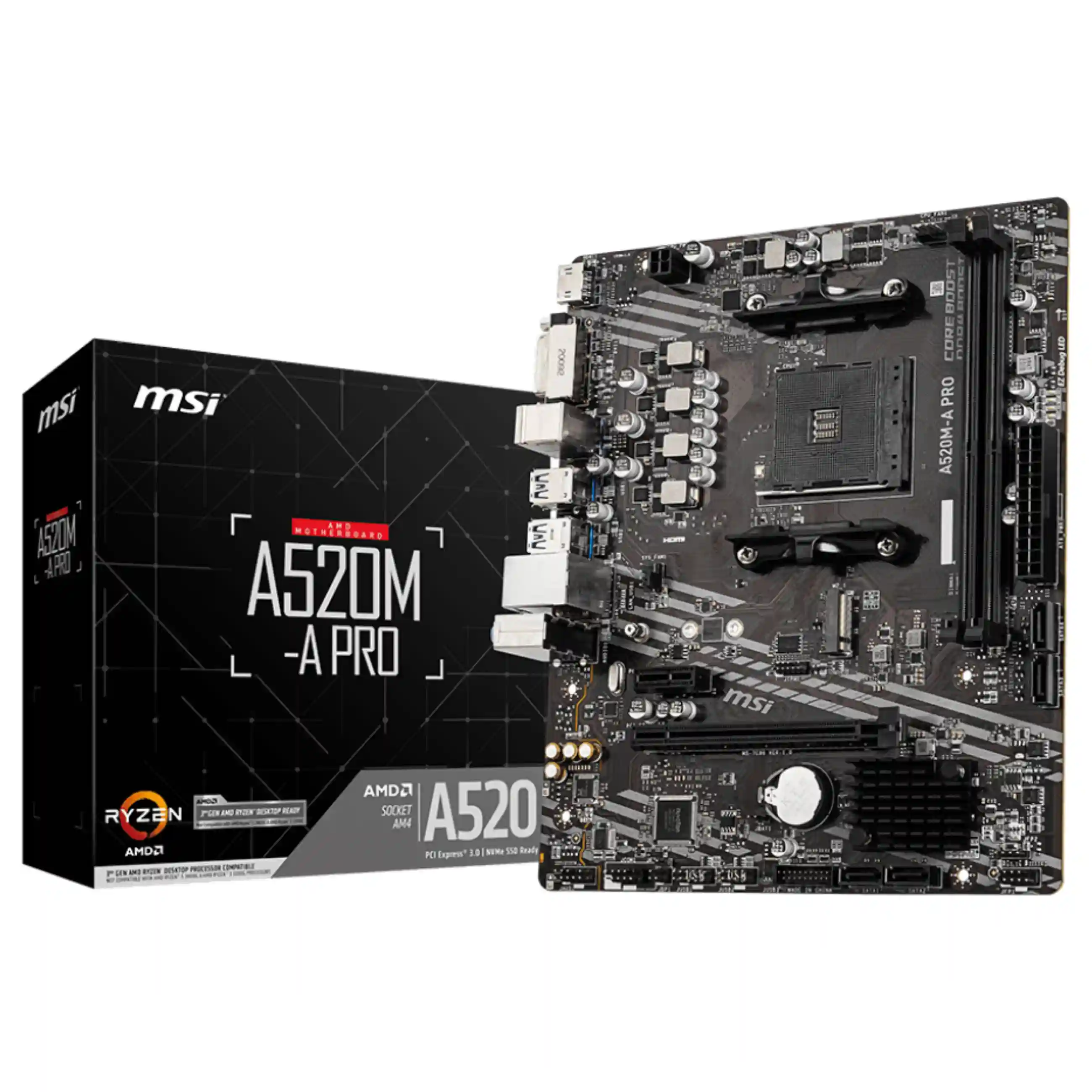 MSI A520M A PRO Motherboard AMD A520 Sockel AM4 micro ATX PC-Zubehoer