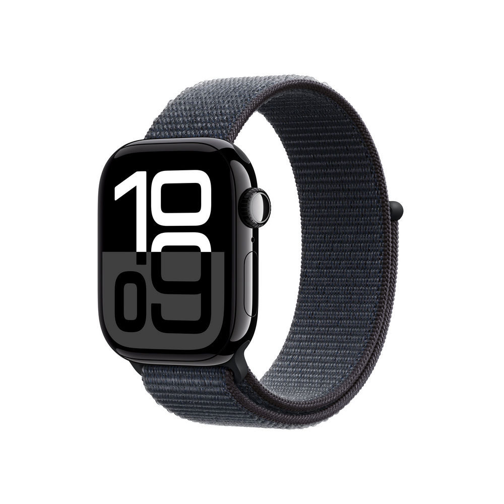 Apple Watch 10 42mm GPS 4G Alu Sport Loop diamantschwarz tinte Smartwatches & Fitnesstracker