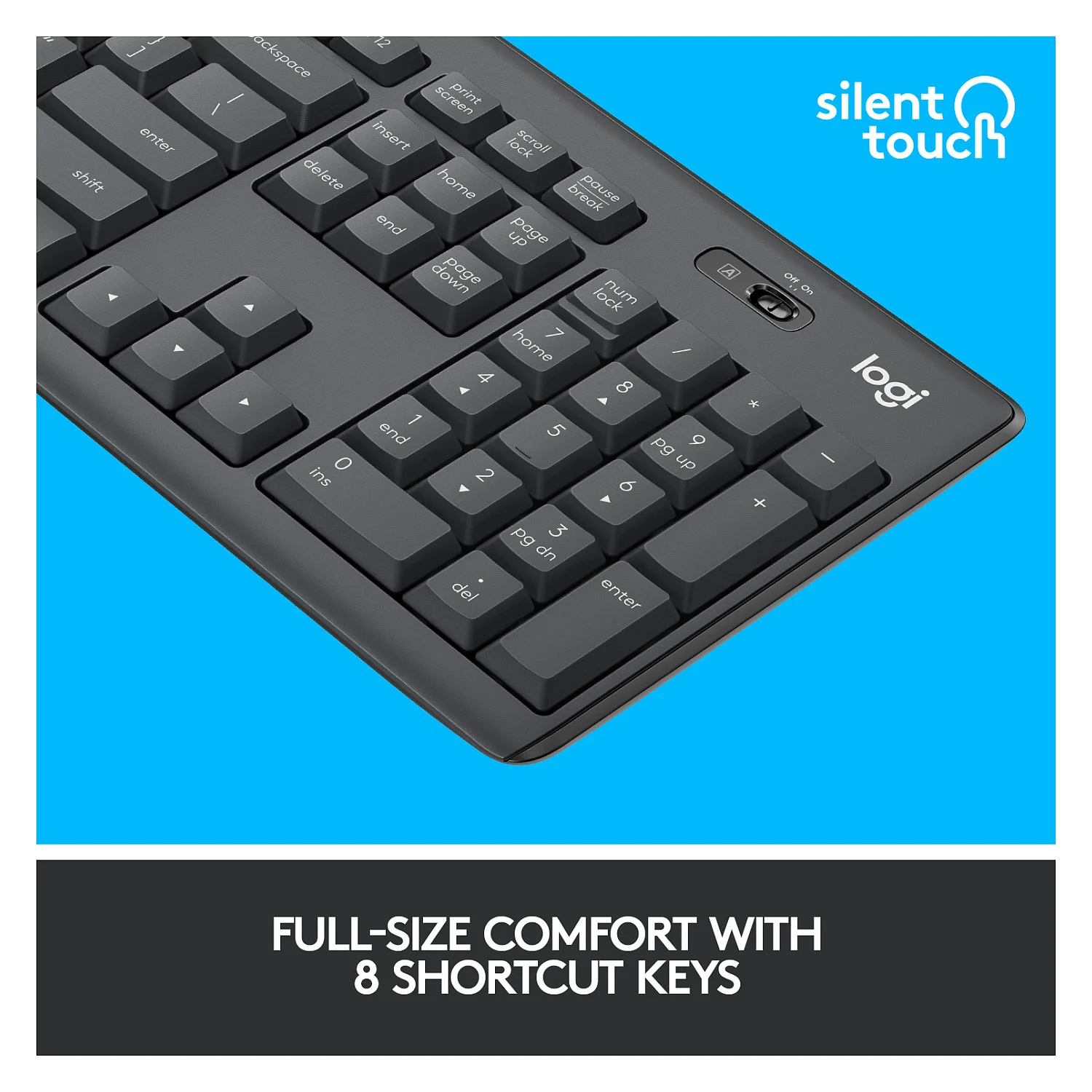 Logitech MK295 Silent wireless Combo Graphite QWERTY US Tastaturen & Maeuse
