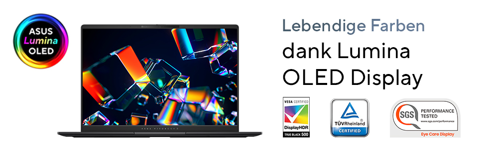 ASUS Vivobook S14 OLED S5406SA QD230W Copilot  PC Intel Core Ultra 7 258V Laptop 35 6 cm  14   WUXGA 32 GB LPDDR5x SDRAM 1 TB SSD Wi Fi 7  802 11be  Windows 11 Home Deutsch Blau Notebooks & E-Book Reader