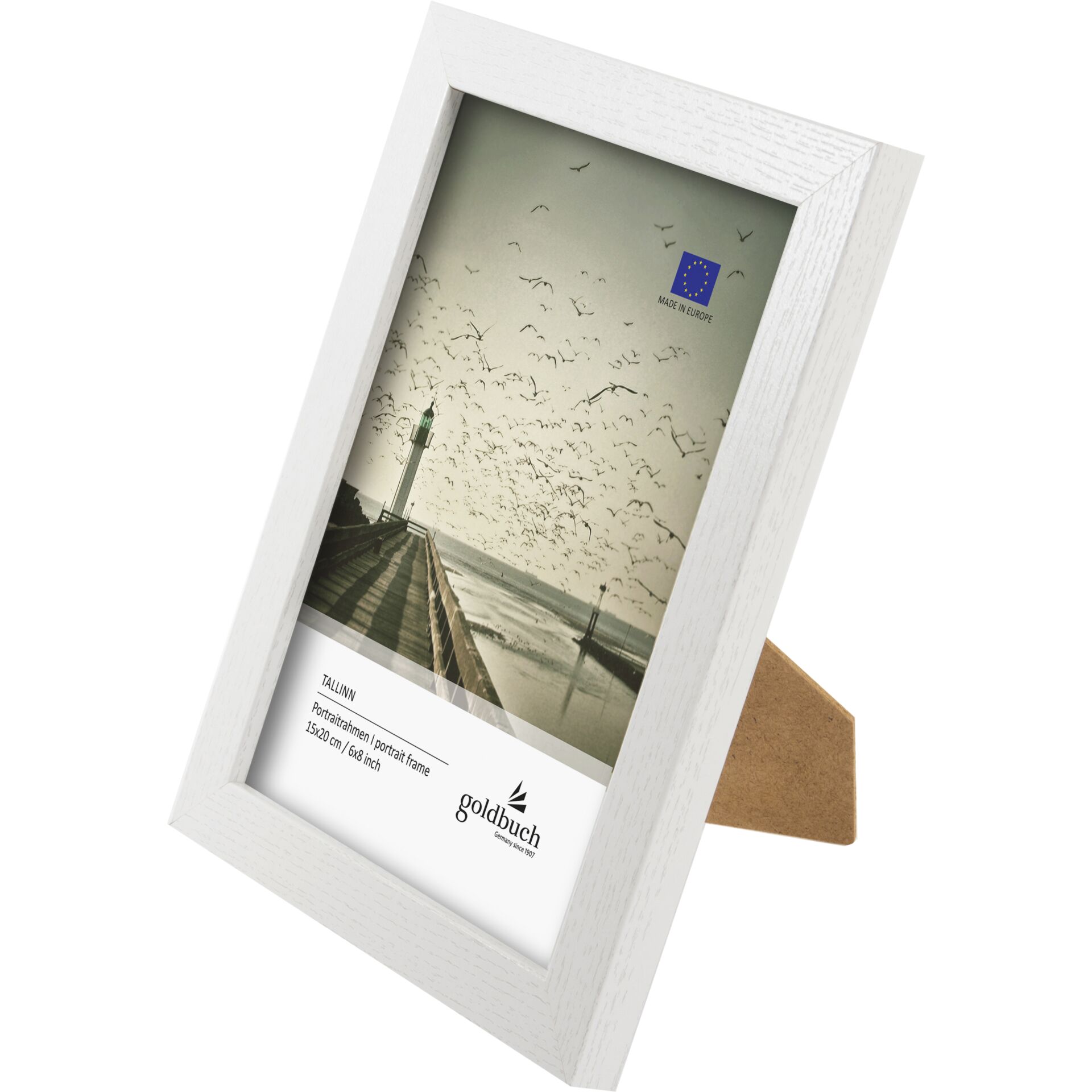 Goldbuch Tallinn weiss 15x20 Holzrahmen Portrait 920394 Bilderrahmen