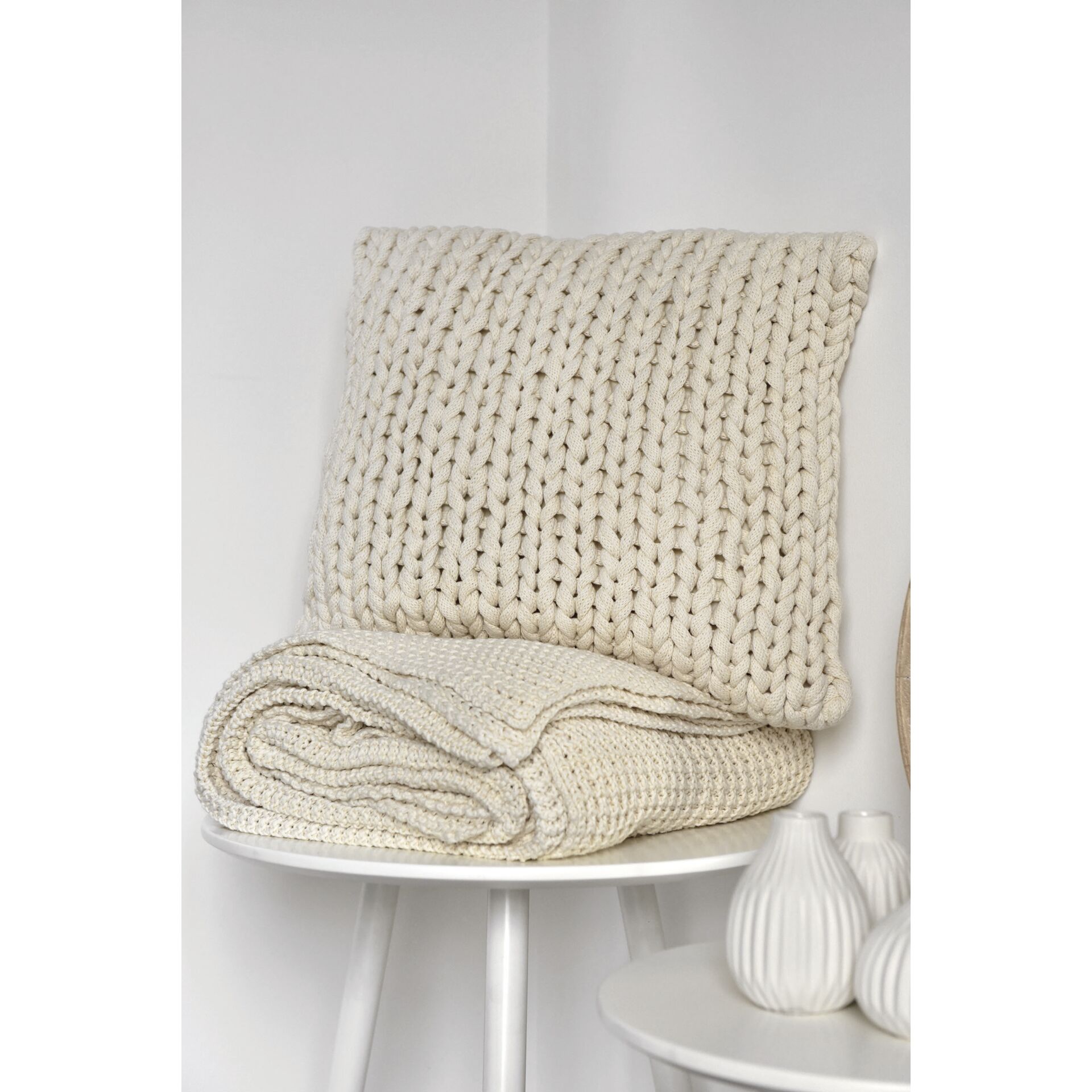 Nielsen Design Nielsen Kissenbezug Marlin 50x50 Creme weiss 401167 Decken & Kissen