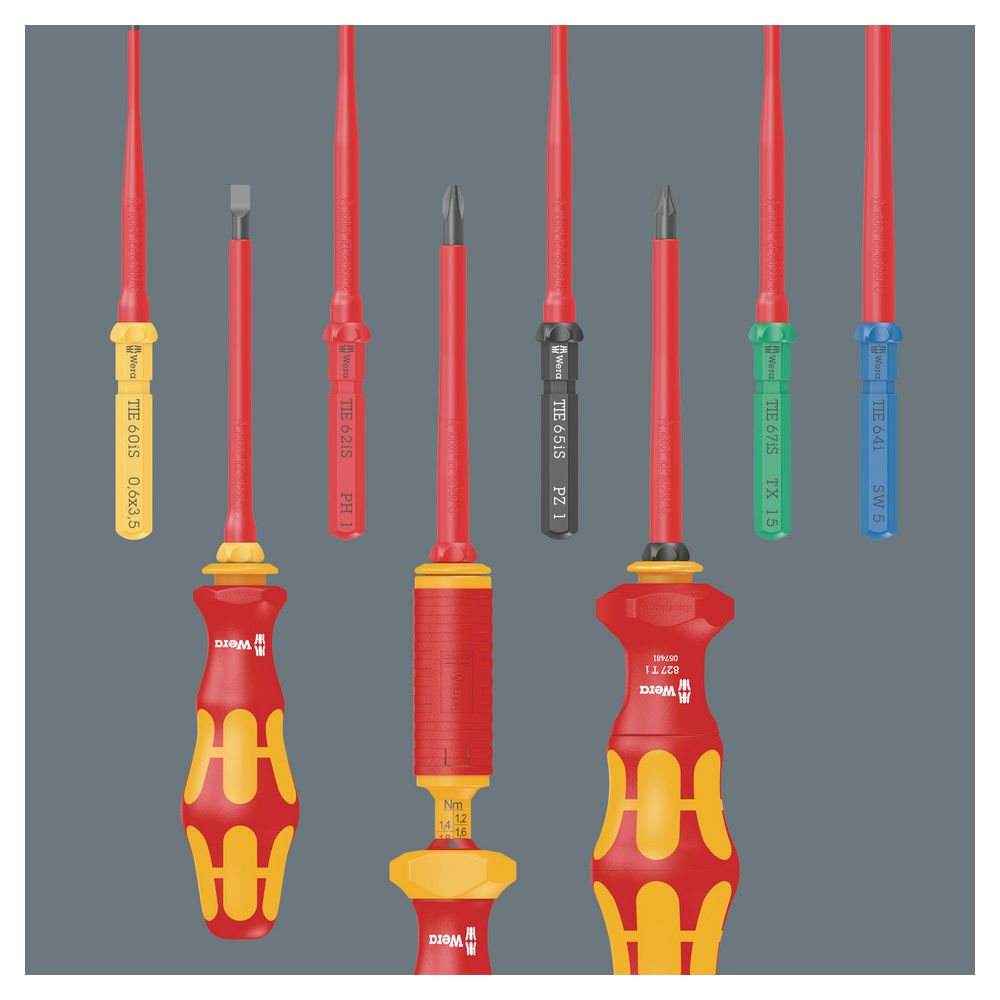 Wera Elektronik Schraubendrehersatz mit Tasche  17 tlg Schraubendreher & Zangen