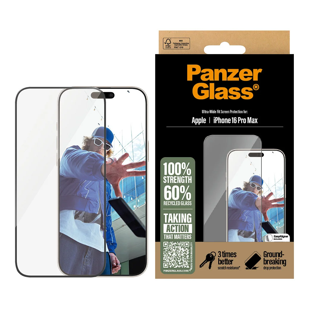 PanzerGlass   Displayschutz iPhone 16 Pro Max   Ultra Wide Fit Notebook & Tablet Zubehoer