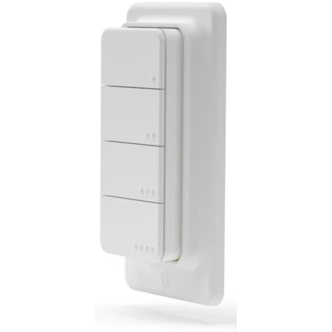 Shelly Plug   Play Blu RC Button 4 Fernbedienung inkl  Magnethalter 4 fach 16 Aktionen Weiss Smart Home Zubehoer