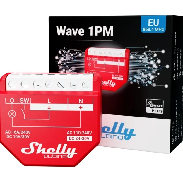 Shelly Relais ZollWave 1PMZoll max  16A 1 Kanal Unterputz Messfunktion Smart Home