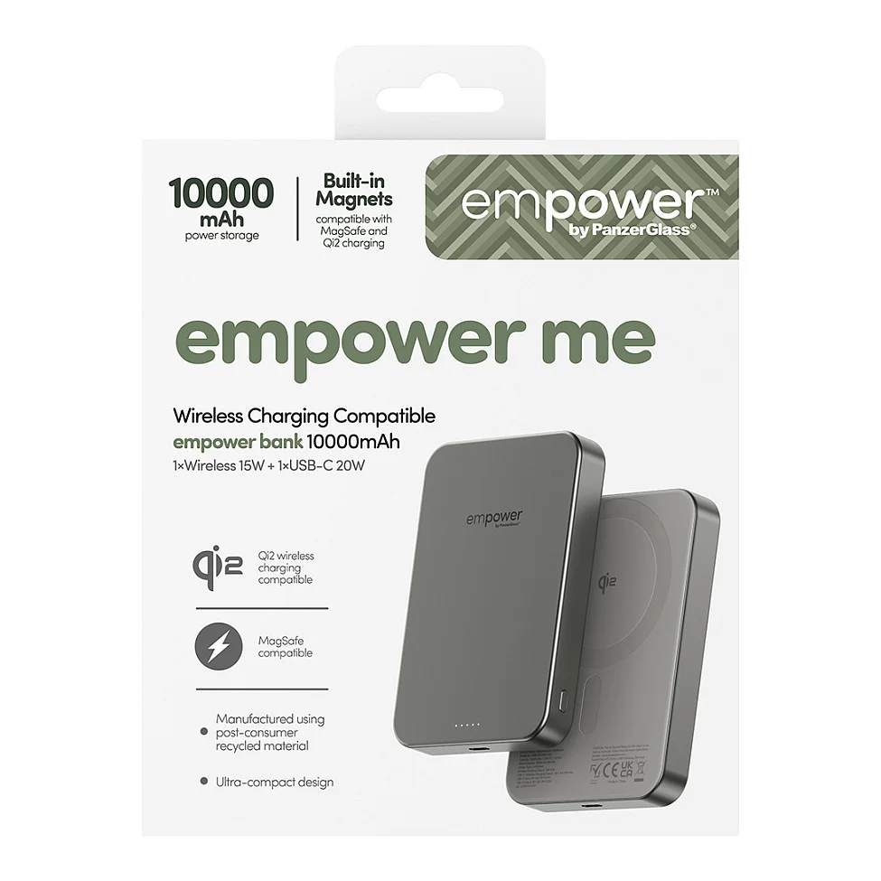 PanzerGlass empower  by   empower  Bank   10000mAh   Titanium Akkus Powerbanks & Kabel