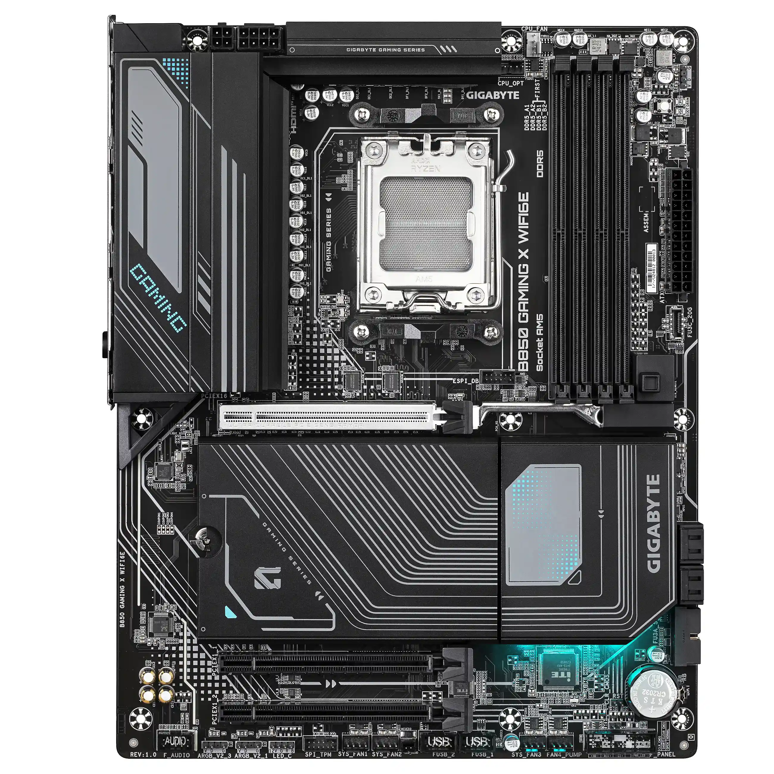 GIGABYTE B850 GAMING X WIFI6E Motherboard   AMD Ryzen 9000 Serie CPUs  12 2 2 Phasen digitales VRM  bis zu 8200MHz DDR5  OC   1xPCIe 5 0   2xPCIe 4 0 M 2  2 5G LAN  WIFI 6E  USB 3 2 Gen 2x2 PC-Komponenten