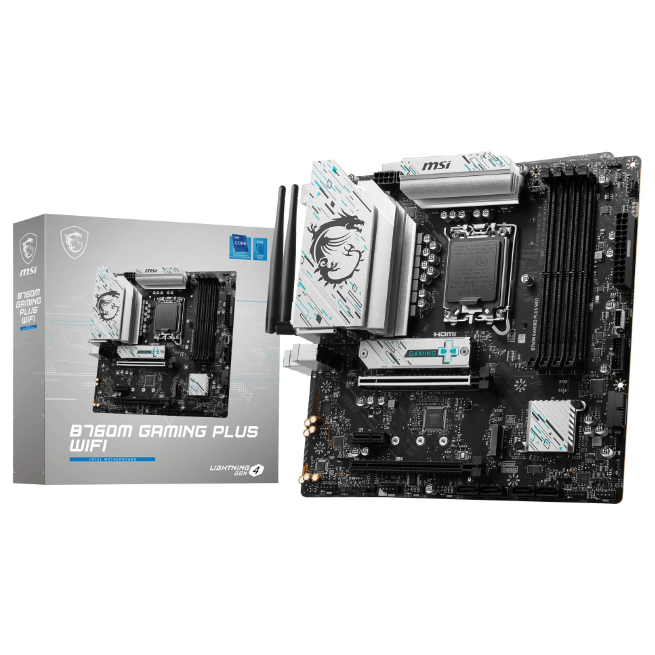 MSI B760M GAMING PLUS WIFI Motherboard Intel B760 LGA 1700 micro ATX PC-Zubehoer