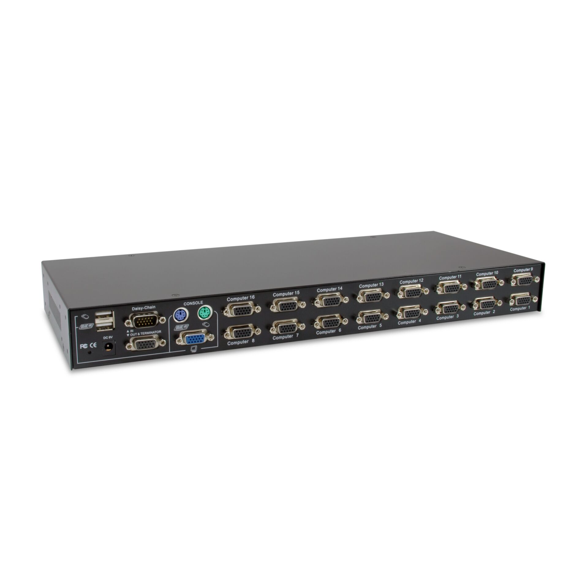 LevelOne 16 Port PS 2 USB VGA KVM Switch Video & Audio
