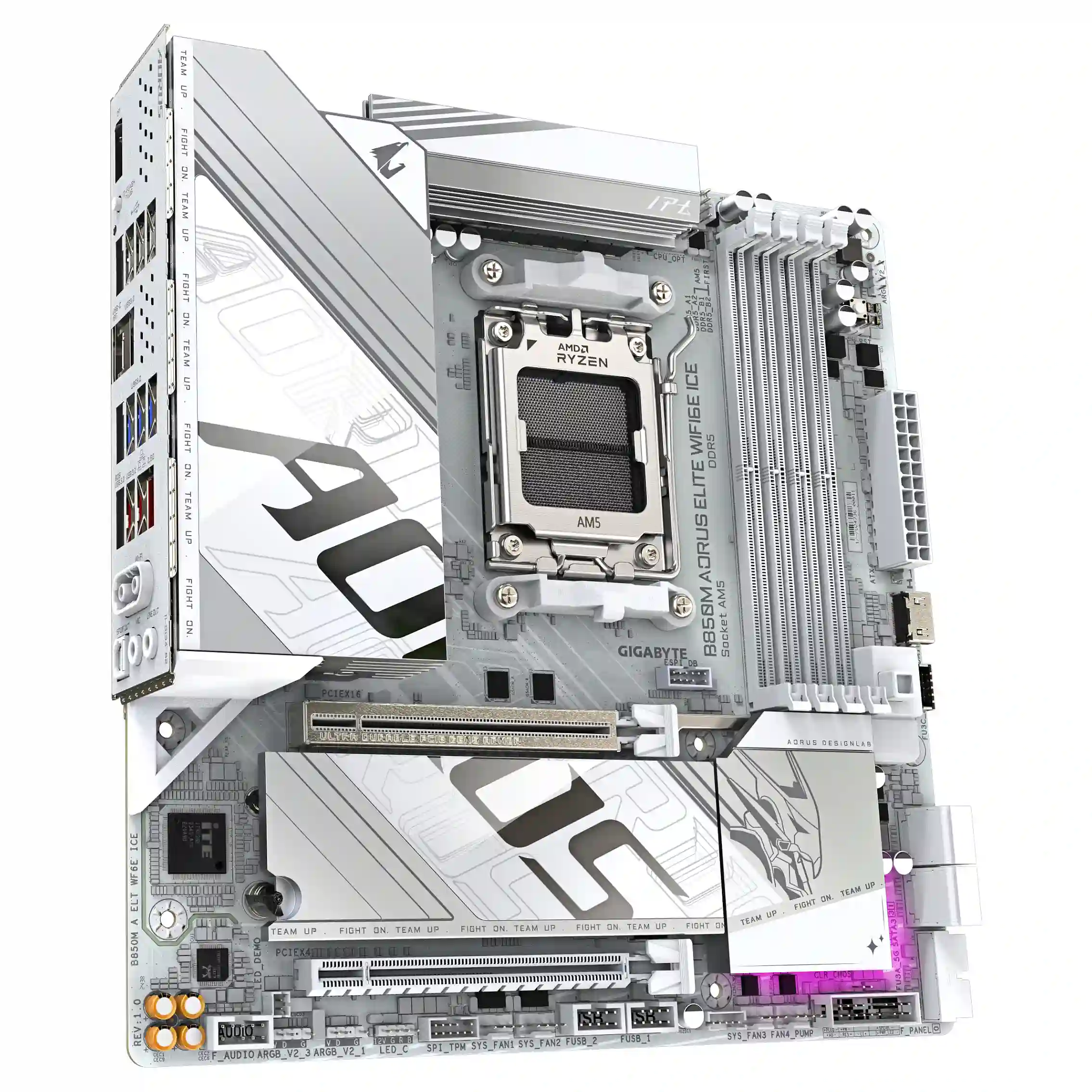 GIGABYTE B850M AORUS ELITE WIFI6E ICE Motherboard   AMD Ryzen 9000 Series CPUs  12 2 1 Phasen Digital VRM  bis zu 8200MHz DDR5  OC   1xPCIe 5 0   1xPCIe 4 0 M 2  2 5 LAN  WIFI 7  USB 3 2 Gen 2 PC-Zubehoer