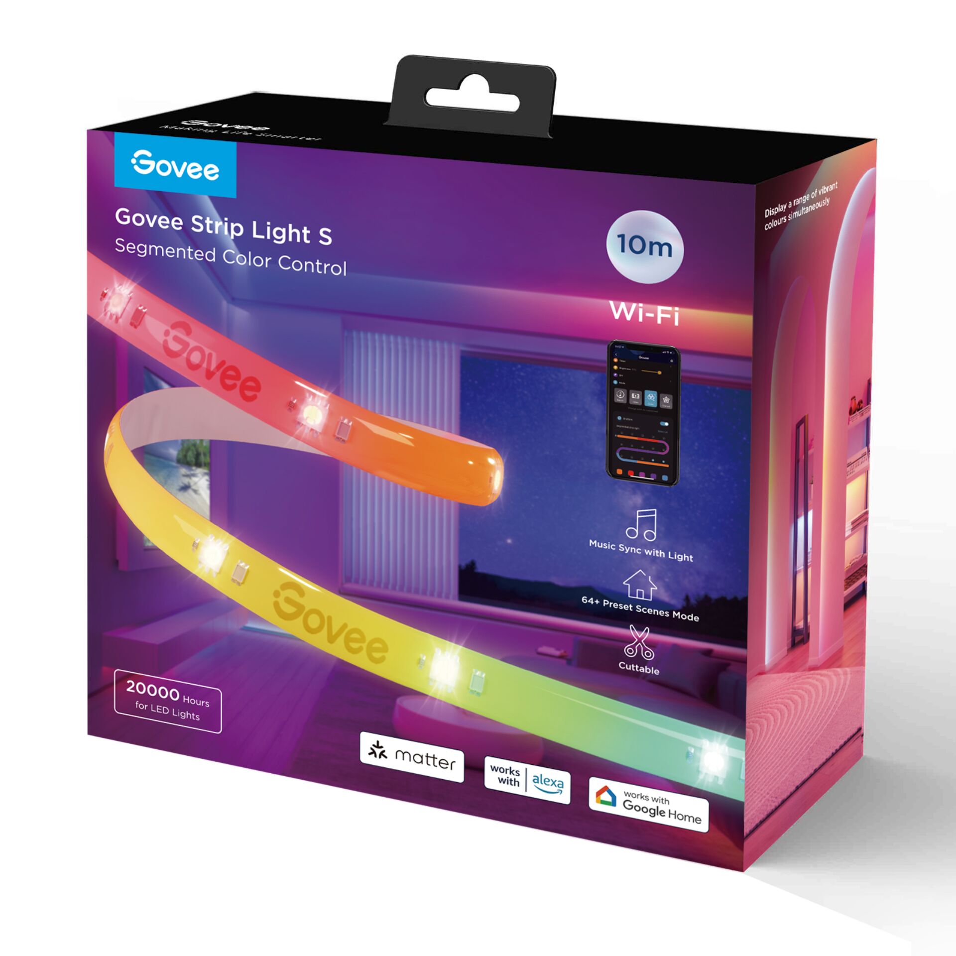 Govee Strip Light S Segmented Intelligenter Leuchtstreifen Wi Fi Bluetooth 36 W Lightstrips