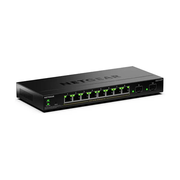 NETGEAR GS310TPv2 Managed L2 L3 Gigabit Ethernet  10 100 1000  Power over Ethernet  PoE  Desktop Schwarz Switches