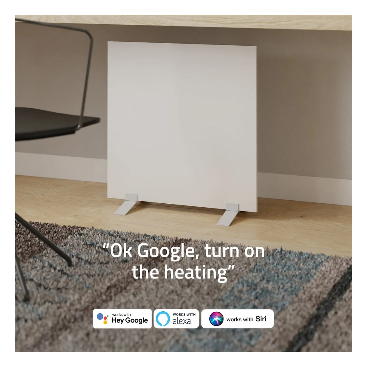 Hombli Infrarot Heizpanel 2024   350W   Smart Heizpaneel   Wandmontage   Weiss Klimatisierung
