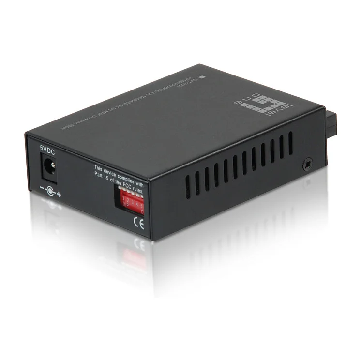 LevelOne GVT 2001 Netzwerk Medienkonverter 1000 Mbit s 850 nm Multi Modus Schwarz