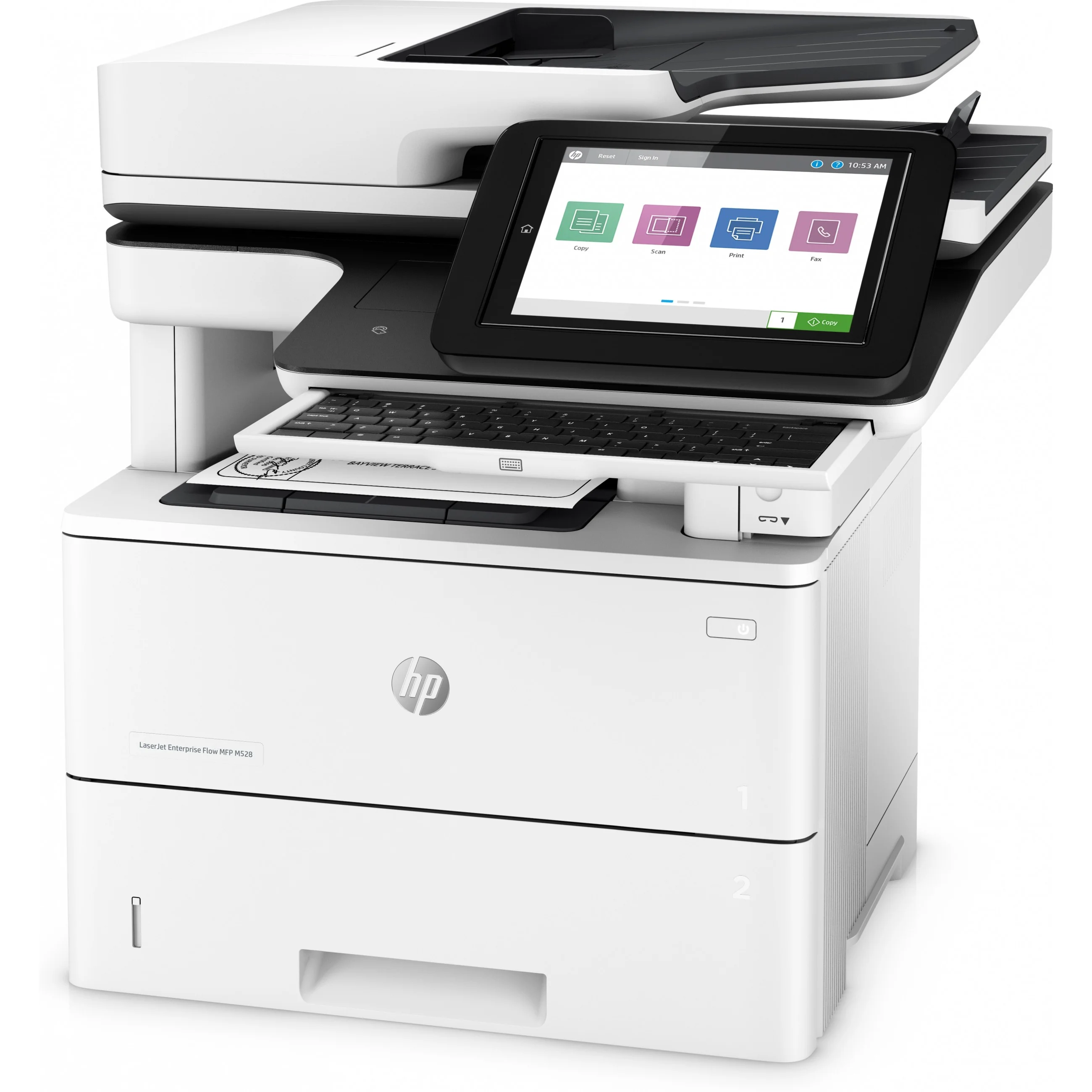 HP L LaserJet Enterprise Flow MFP M528z Laser Multifunktionsdrucker 4in1 A4 LAN Wi Fi NFC USB Drucker & Scanner