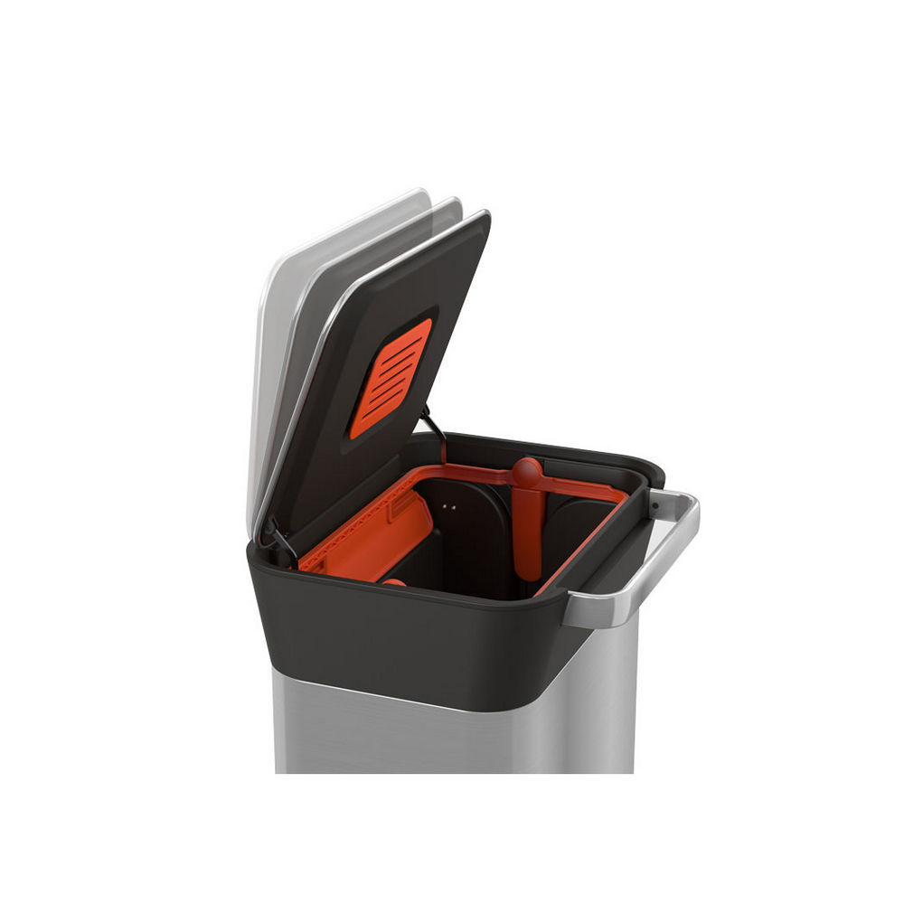 Joseph Joseph Titan Edelstahl 30L Abfalleimer inkl  Abfallpres SALE Haushalt