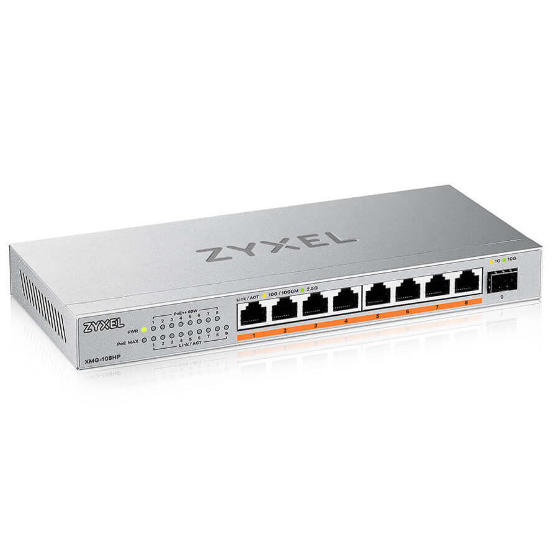 Zyxel XMG 108HP Unmanaged 2 5G Ethernet  100 1000 2500  Power over Ethernet  PoE  Switches