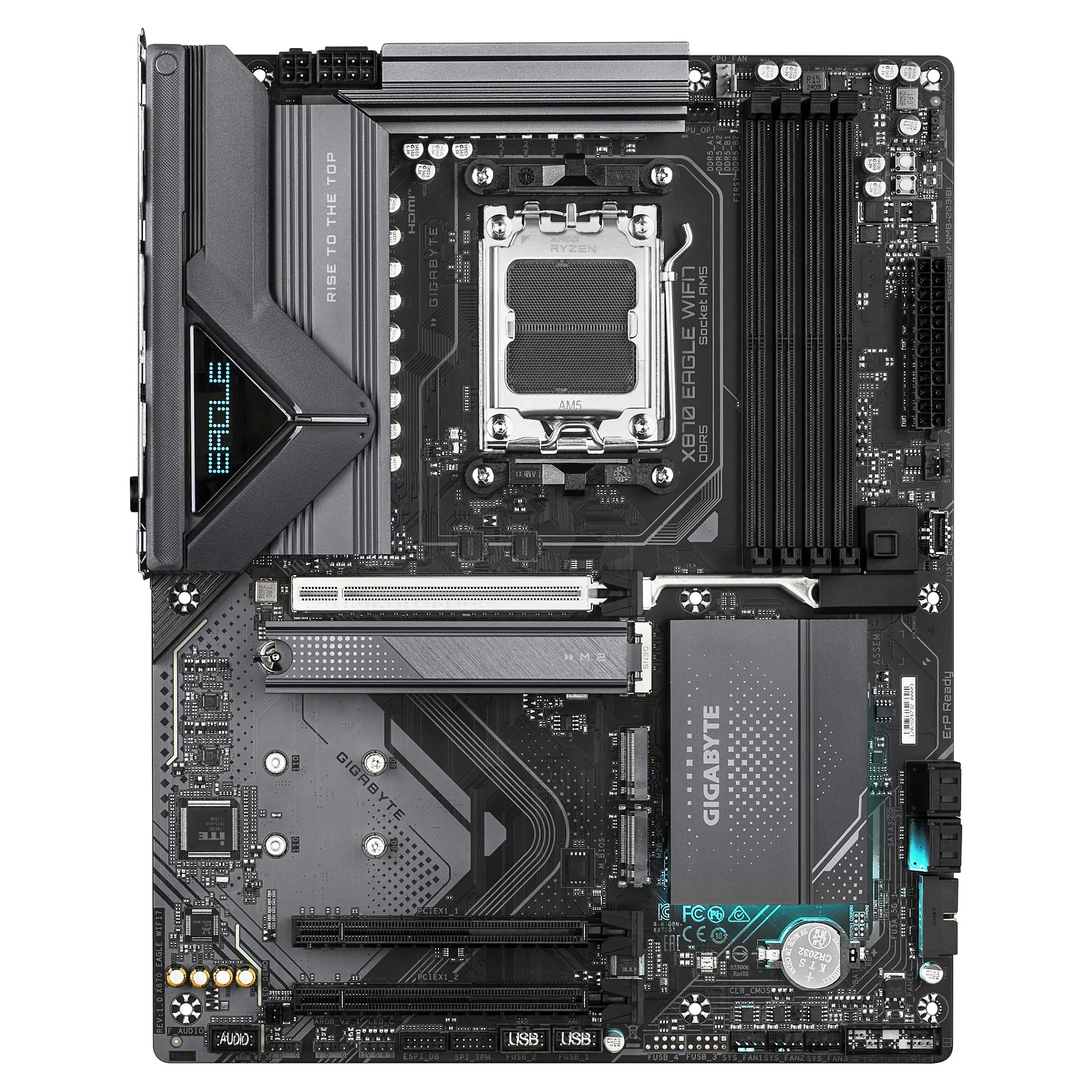 GIGABYTE X870 EAGLE WIFI7 Mainboard   Unterstuetzt AMD Ryzen 9000 CPUs  14 2 2 Phasen VRM  bis zu 8000MHz DDR5  OC   1xPCIe 5 0   2xPCIe 4 0  Wi Fi 7  2 5GbE LAN  USB 4 PC-Zubehoer