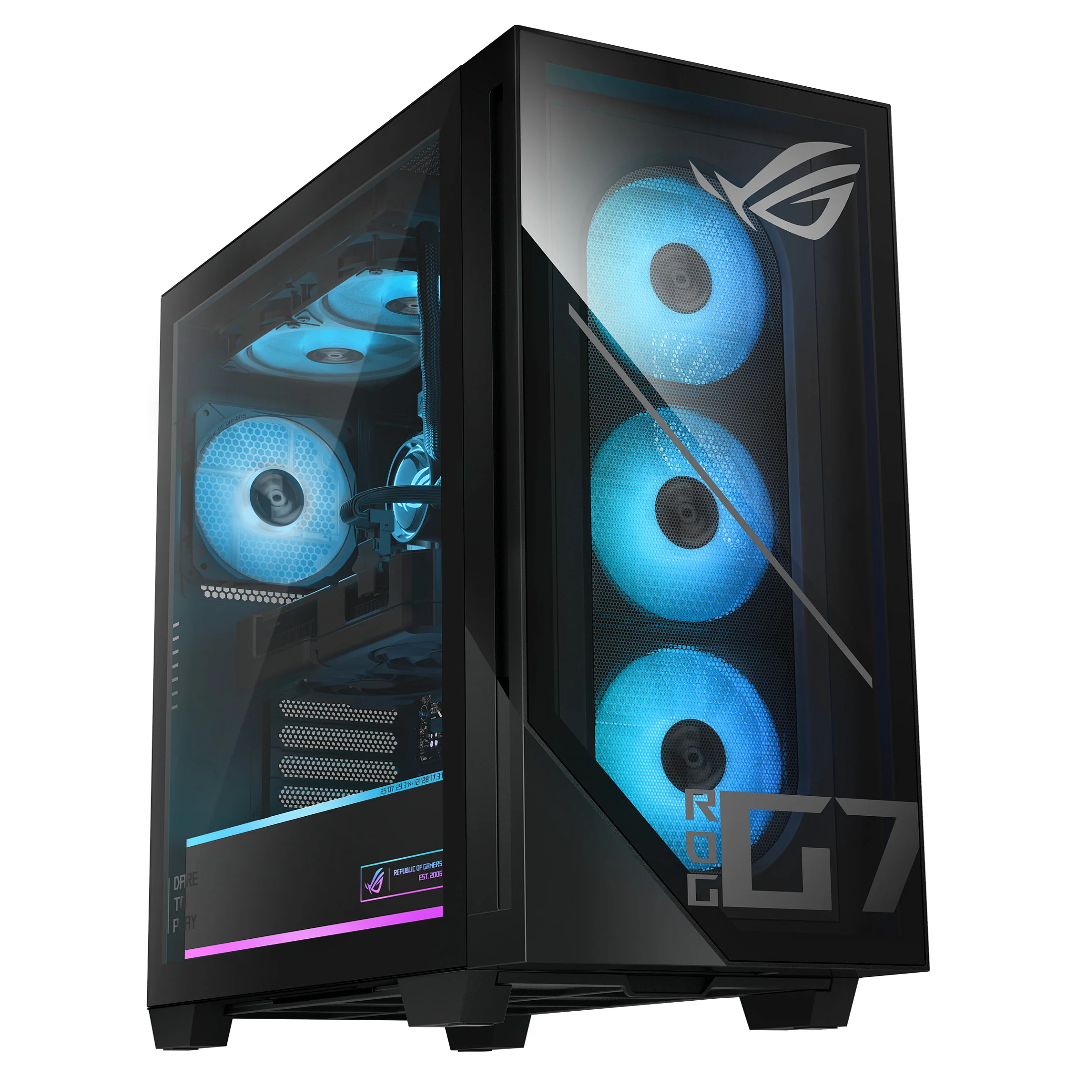 ASUS ROG G700 G700TF 07265F352W Intel Core Ultra 7 265F 64 GB DDR5 SDRAM 2 TB SSD NVIDIA GeForce RTX 5070 Ti Windows 11 Home Tower PC Schwarz PC-Zubehoer