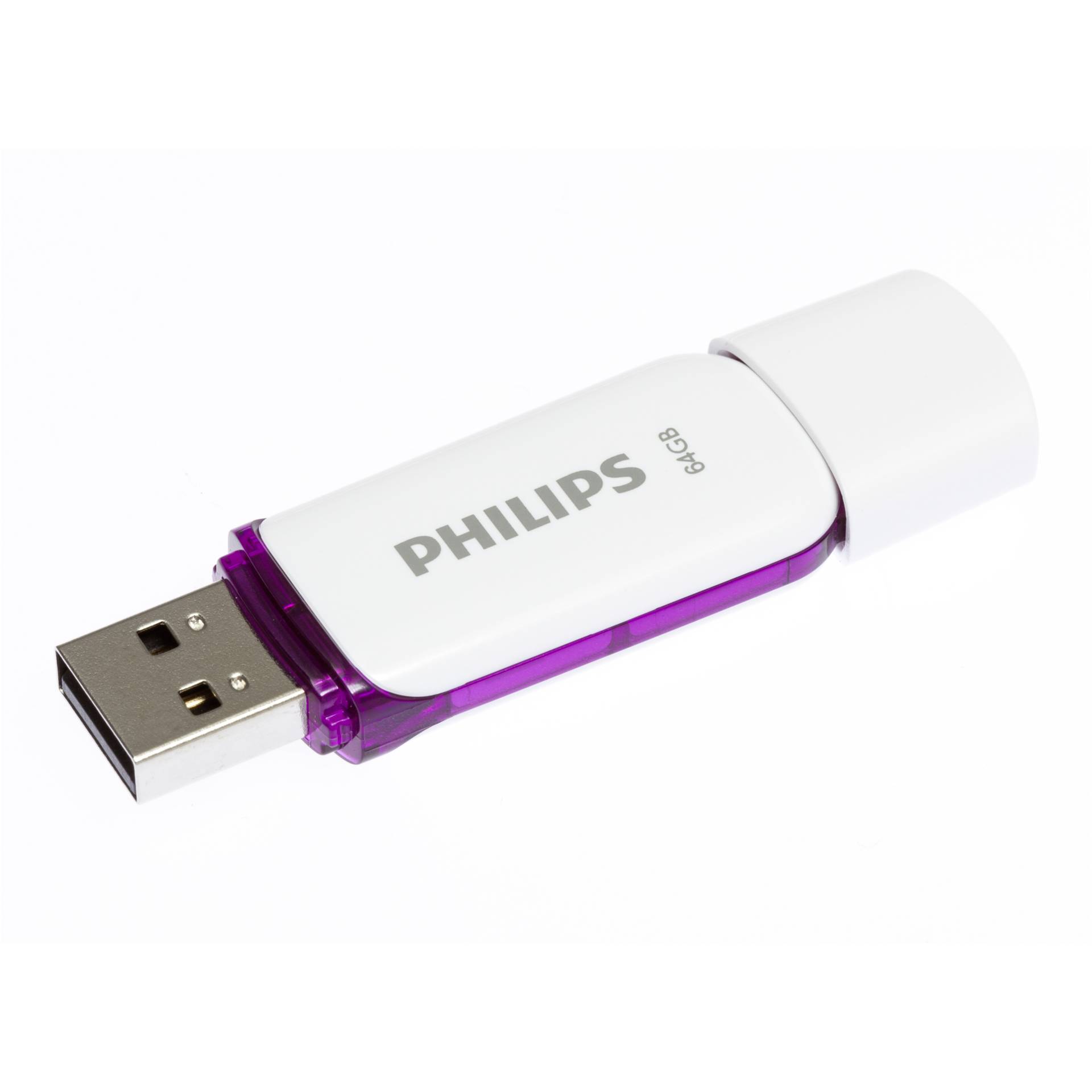 Philips FM64FD70B USB Stick 64 GB USB Typ A 2 0 Violett  Weiss Speichermedien