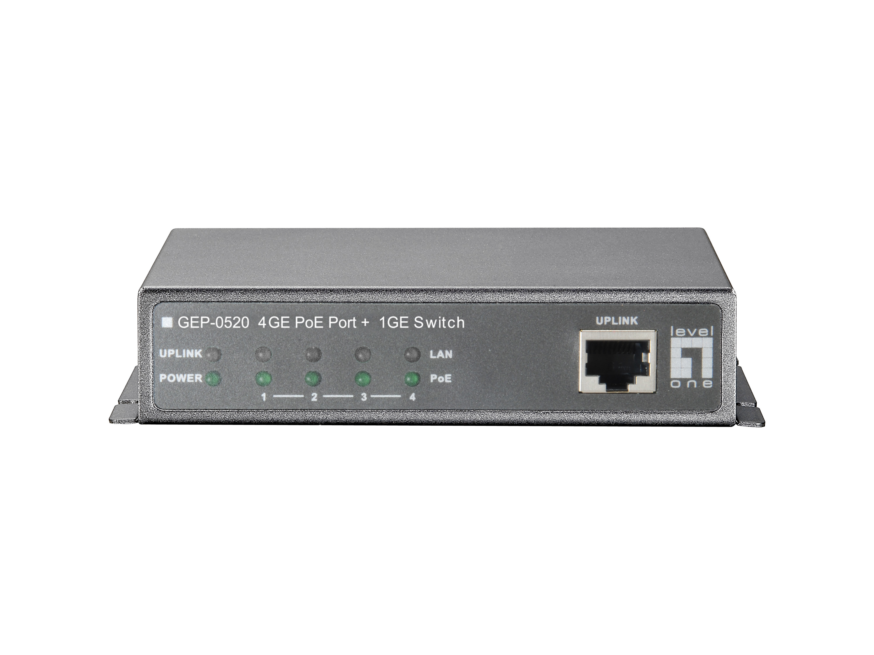 Level One Switch GEP 0520 5x Gigabit Ethernet Ports 61 6W PoE    4x PoE  Ports Switches