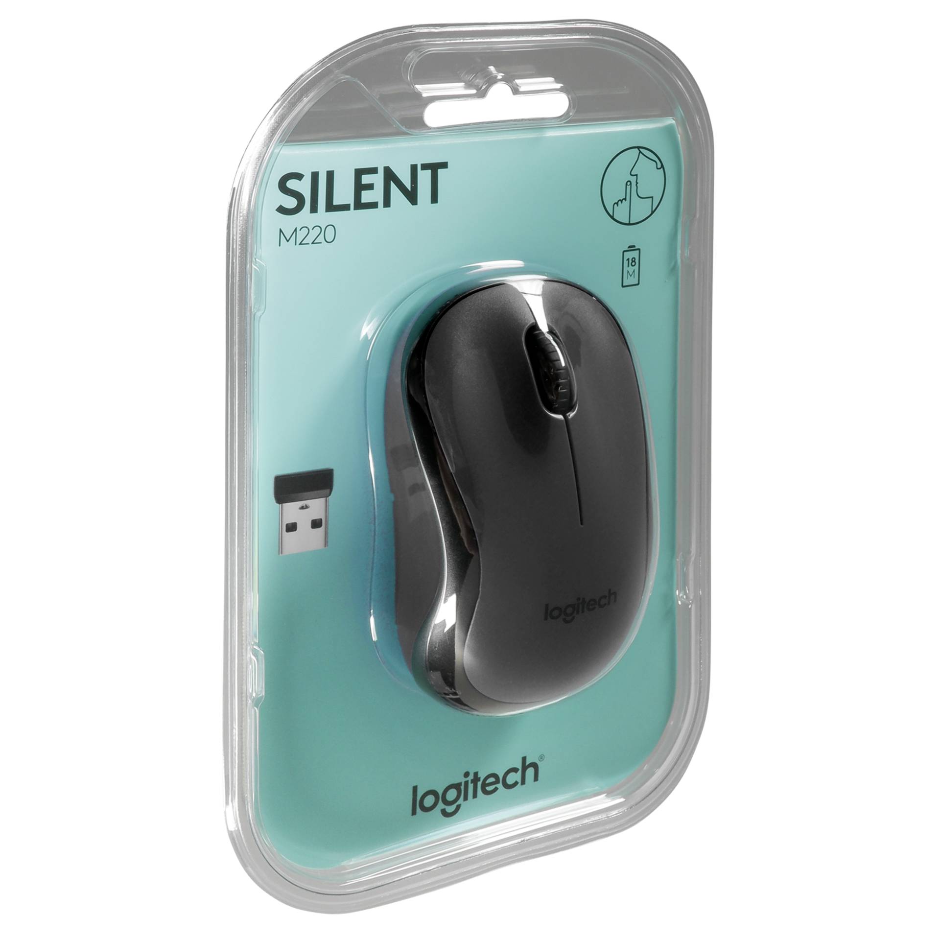 Logitech M220 Silent Anthrazit Tastaturen & Maeuse