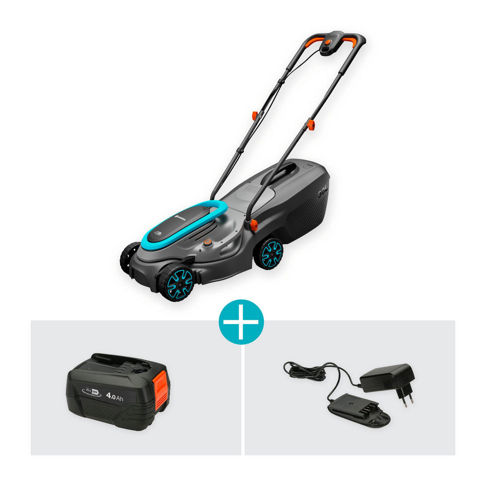 GARDENA Akku Rasenmaeher PowerMax 32 18V P4A Ready To Use Set Gartenmaschinen