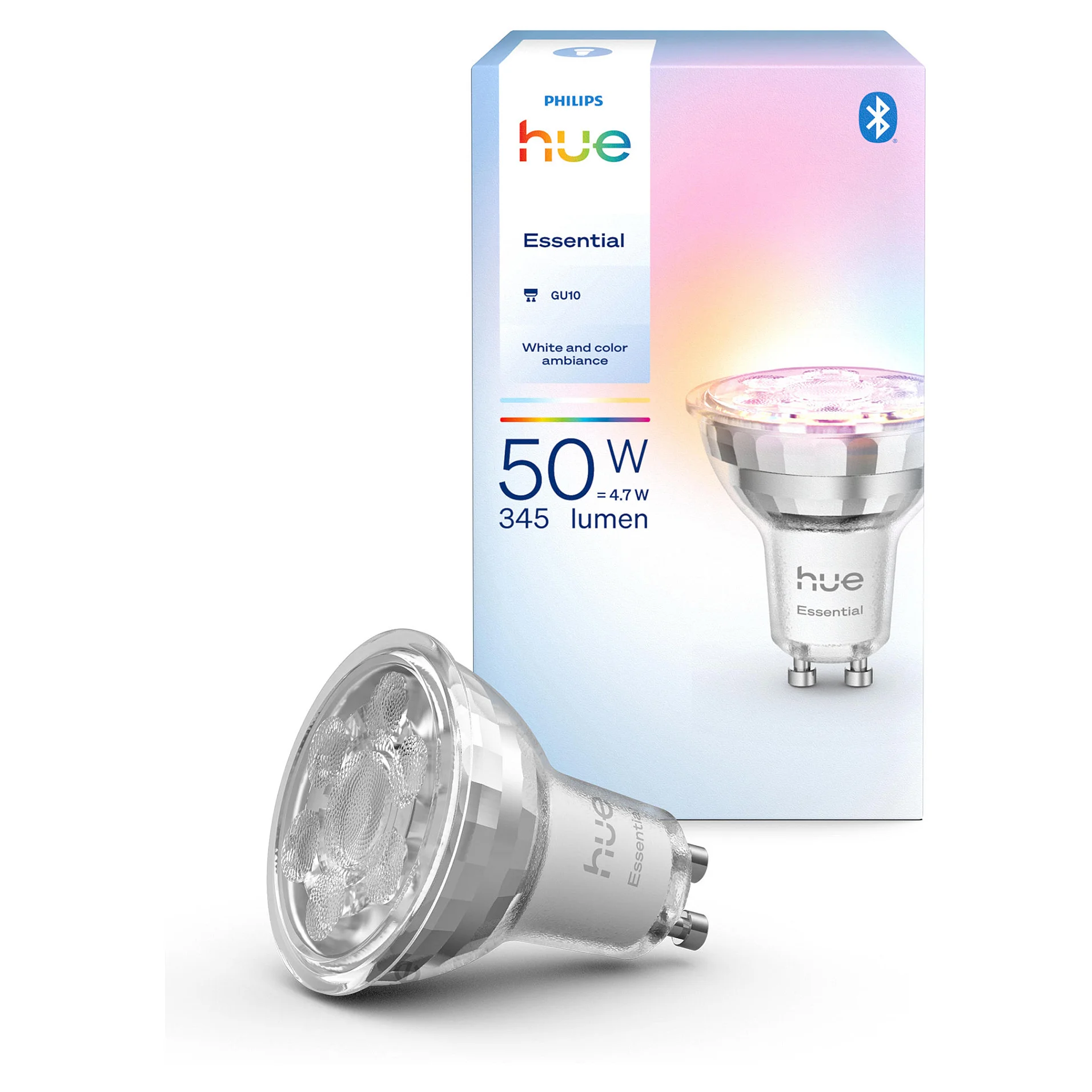 Philips Hue White and Color ambiance Essential GU10   Smarter Spot   345 lm   4 7 W Smart Home