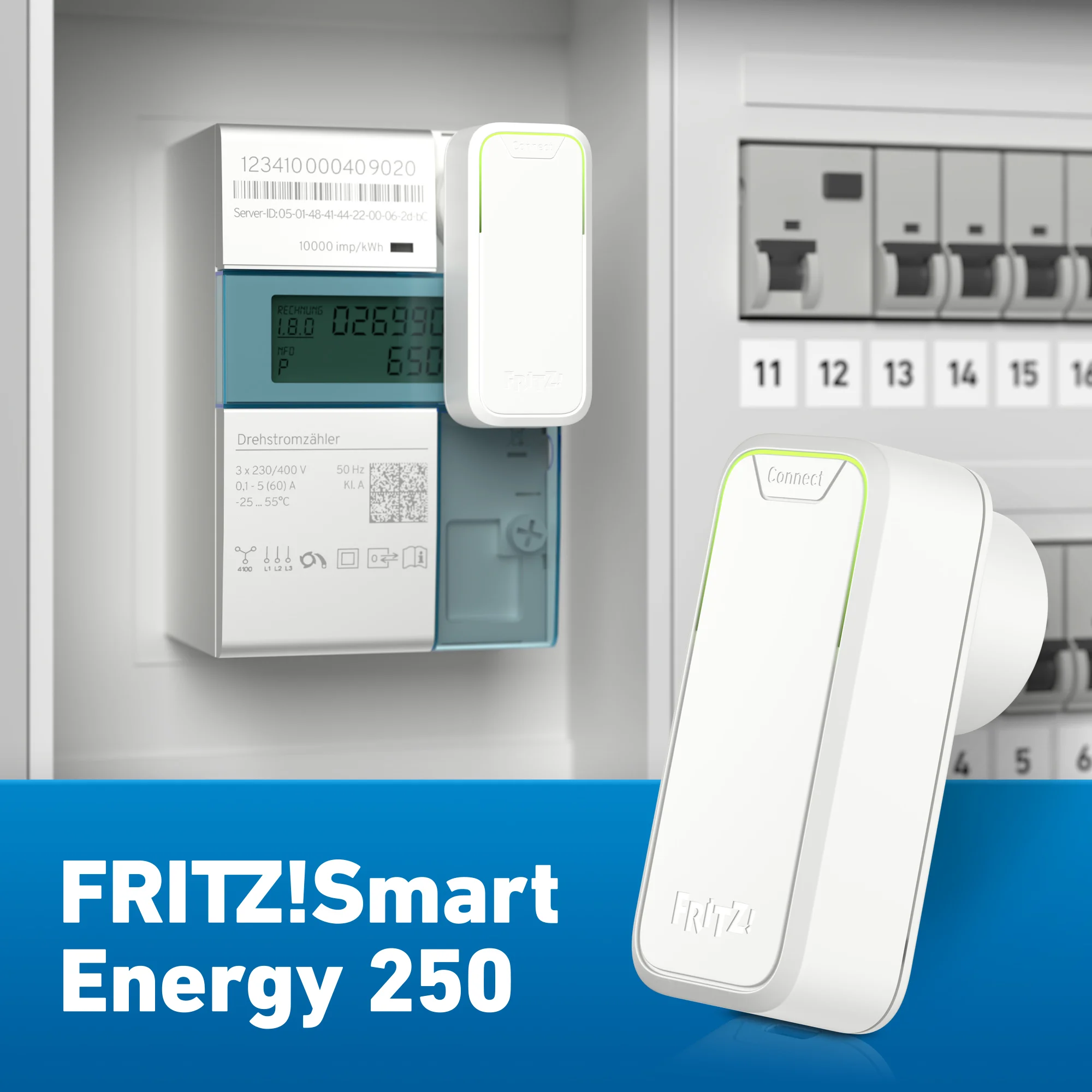 FRITZ  Smart Energy 250  Home Sender Kabellos Wand montiert RF Wireless Smart Home Zubehoer