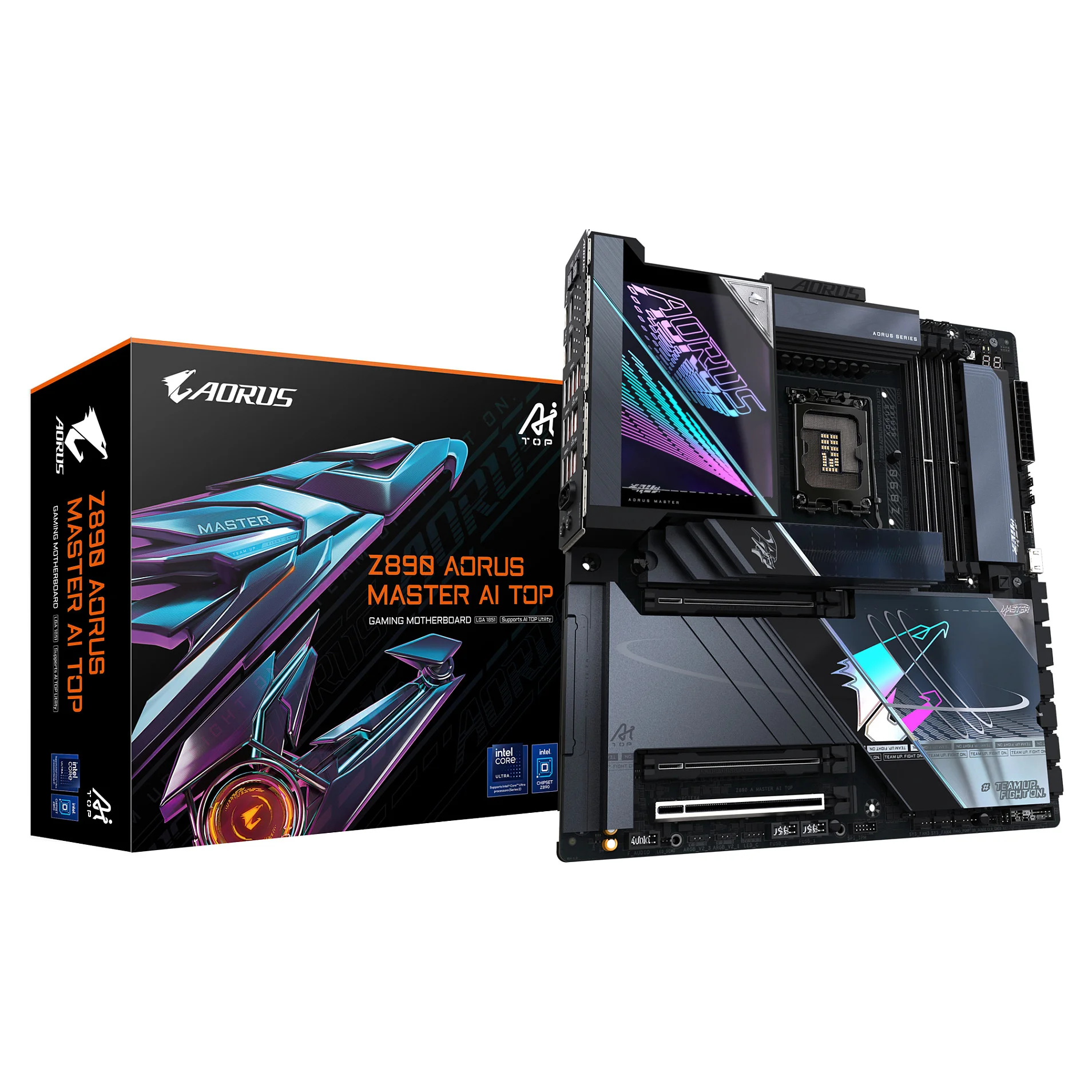 GIGABYTE Z890 AORUS MASTER AI TOP Motherboard   Unterstuetzt Intel Core Ultra  Serie 2  CPUs  20 1 2 Phasen VRM  bis zu 9500MHz DDR5  OC   PCIe 5 0 M 2  Wi Fi 7  Thunderbolt 4 PC-Komponenten