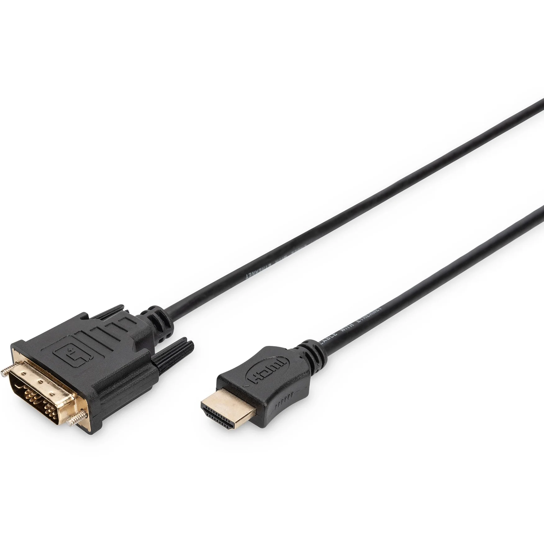 DIGITUS HDMI   DVI 18 1  ST ST  2m Adapterkabel FullHD Schwarz PC-Zubehoer
