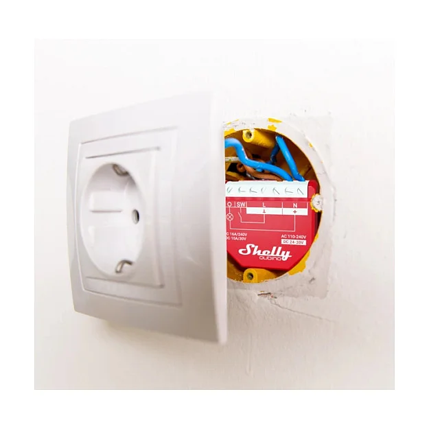 Shelly  Allterco Robotics LTD  Shelly Qubino Wave 1PM Relais 16A 1 Kanal Steckdosen