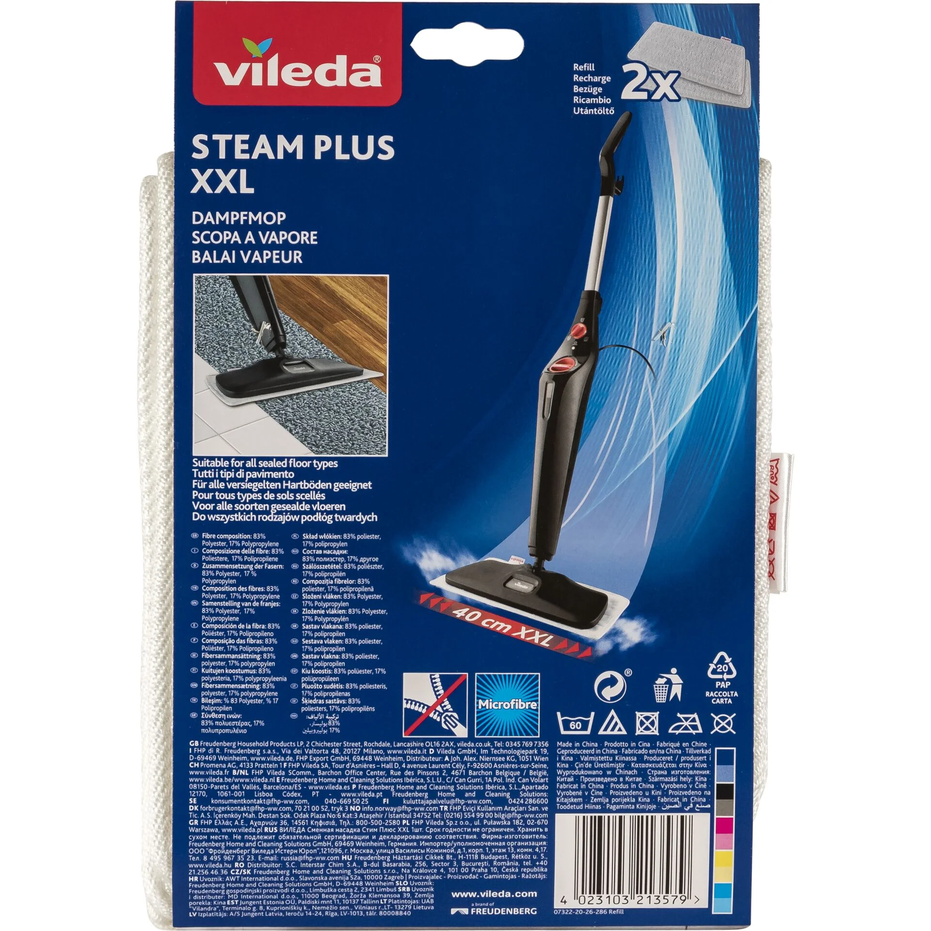 Vileda Steam XXL 3 0 Plus Nachfuellpack Zubehoer fuer Staubsauger & Reiniger