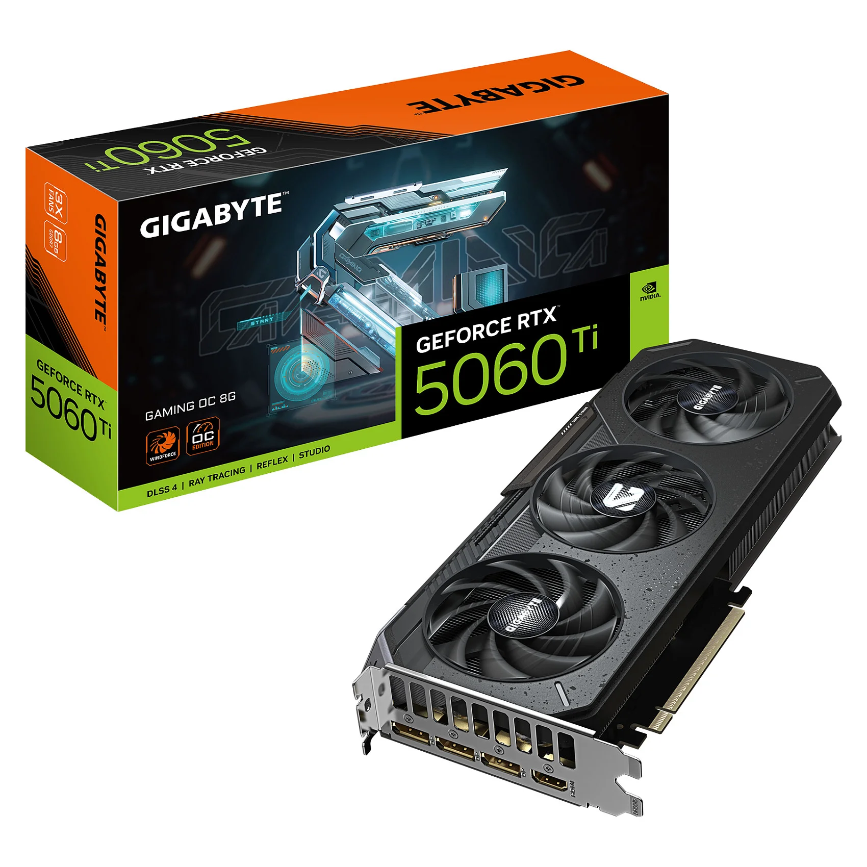 GIGABYTE GeForce RTX 5060 Ti GAMING OC 8G Grafikkarte   8 GB GDDR7  128 Bit  PCI E 5 0  2647 MHz Kernfrequenz  3 x DisplayPort  1 x HDMI  GV N506TGAMING OC 8GD PC-Komponenten