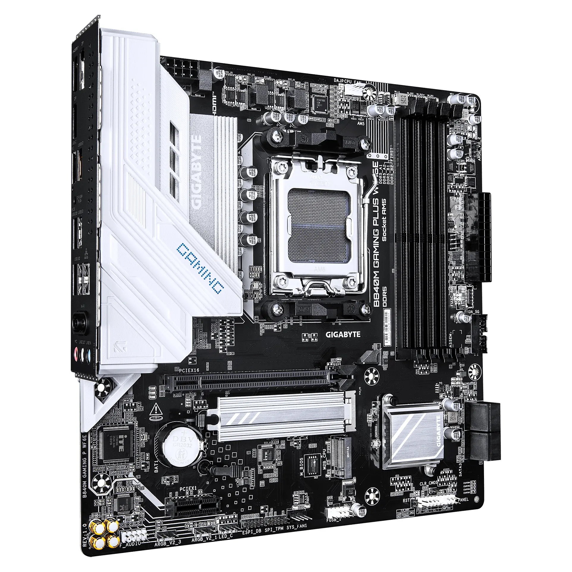 GIGABYTE B840M GAMING PLUS WIFI6E Mainboard   AMD Ryzen 9000 CPUs  8 2 2 Phasen VRM  bis zu 8200 MHz DDR5  O C    2  PCIe 4 0 M 2  Wi Fi 6E  1 GbE LAN  USB 3 2 Gen 2 PC-Komponenten