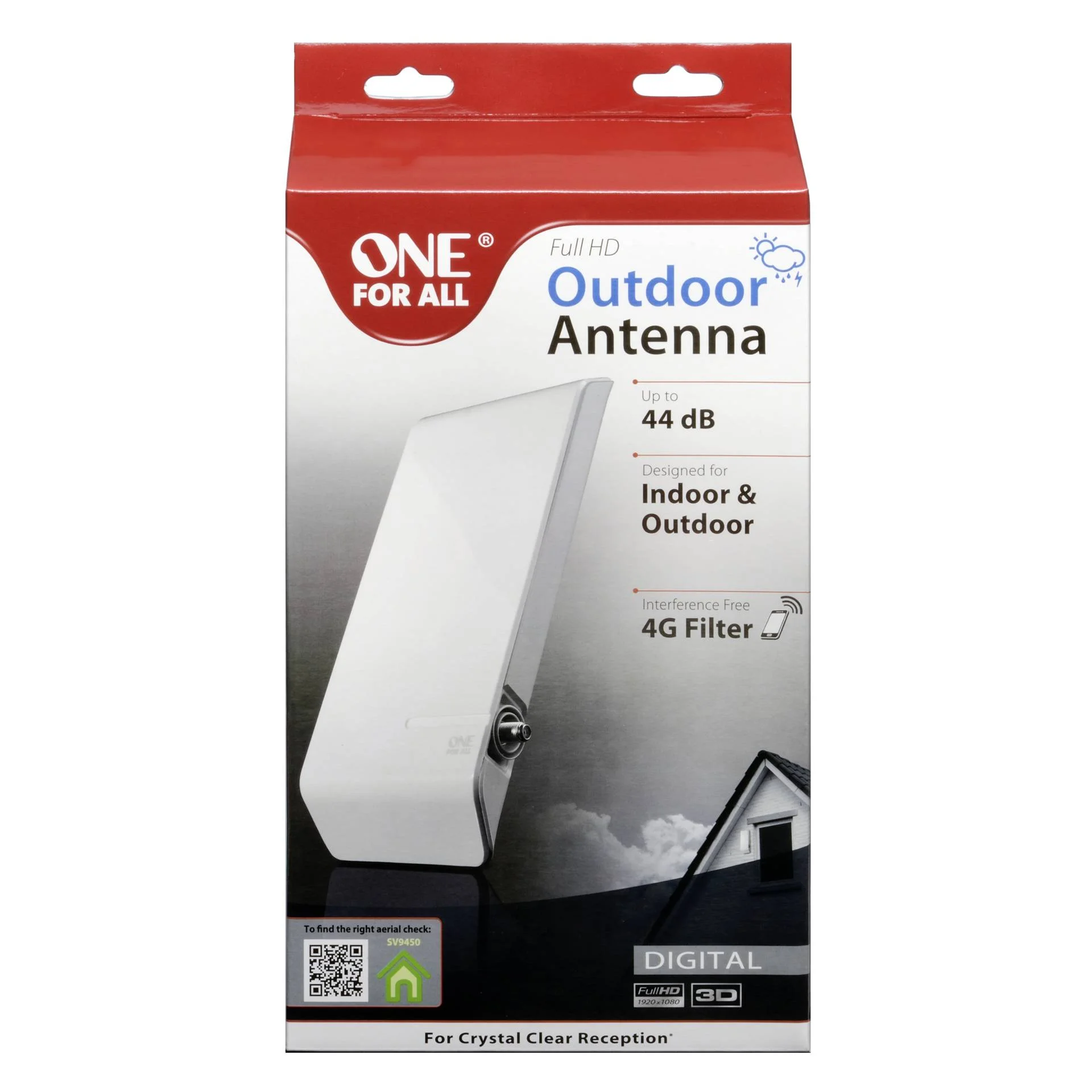 OneforAll One for All DVB T Full HD 25km Aussenantenne SV 9450 5G Video & Audio