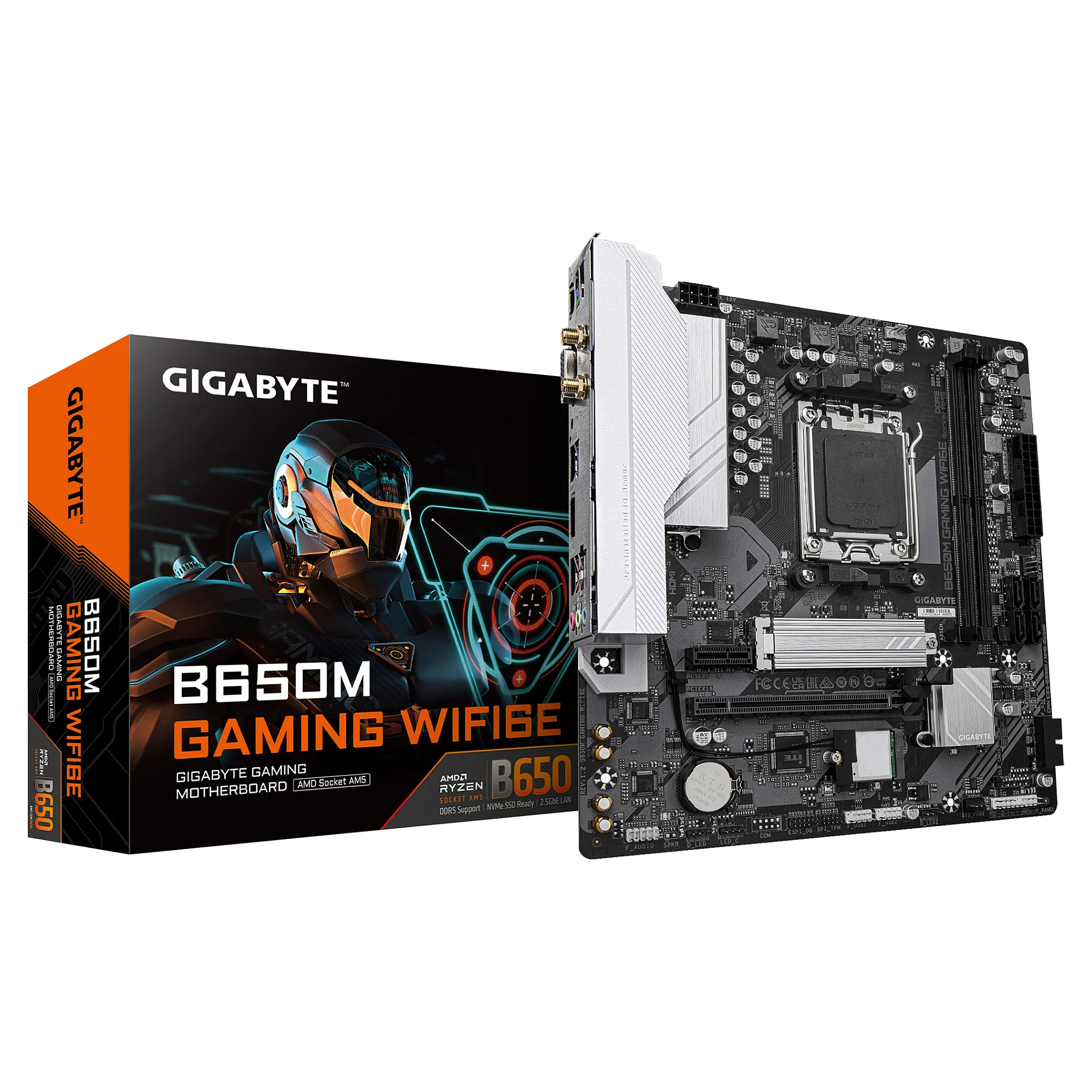 GIGABYTE B650M GAMING WIFI6E Mainboard   AMD Ryzen 9000 Serie CPUs  5 2 2 Phasen VRM  bis zu 6400 MHz DDR5  OC   1xPCIe 4 0 M 2  2 5 GbE LAN  WIFI 6E  USB 3 2 Gen 1 PC-Komponenten