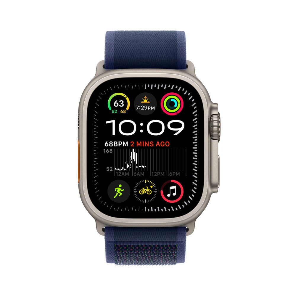 Apple watch ultra 2 gps   cellular 49mm natural titanium case with blue trail loop   s m Smartwatches & Fitnesstracker