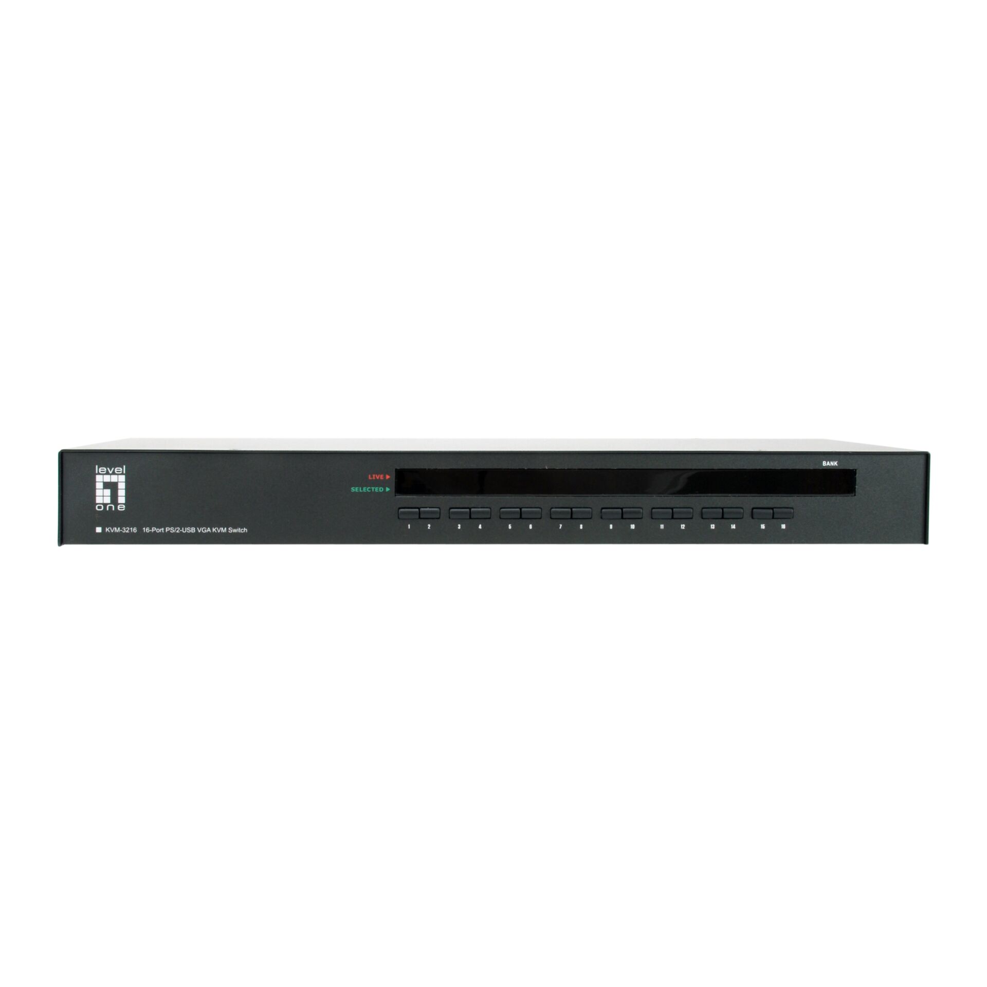 LevelOne 16 Port PS 2 USB VGA KVM Switch PC-Zubehoer