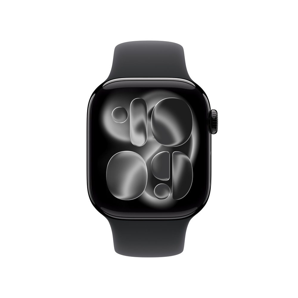 Apple Watch S11 Aluminium Cellular 42mm Diamantschwarz  Sportarmband schwarz  M L Smartwatches & Fitnesstracker