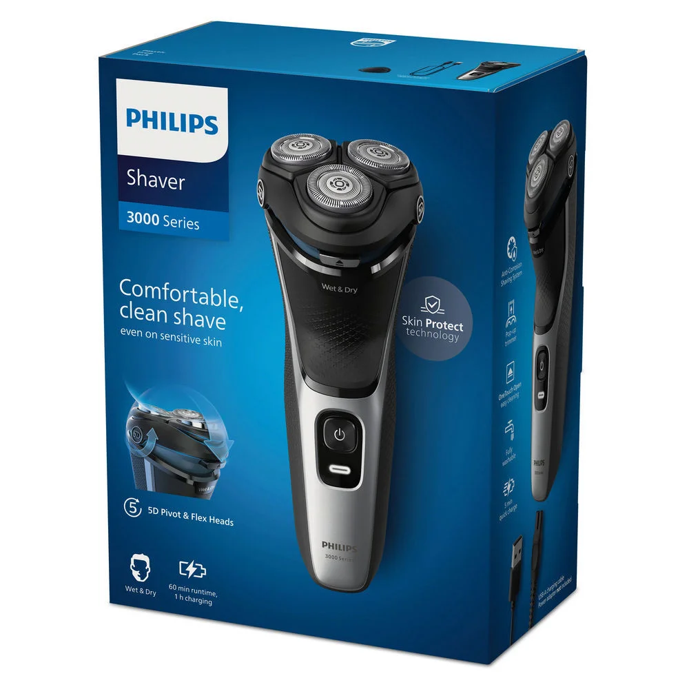Philips 3000 series Shaver S3143 00 Elektrischer Nass  und Trockenrasierer Rasierer & Epilierer