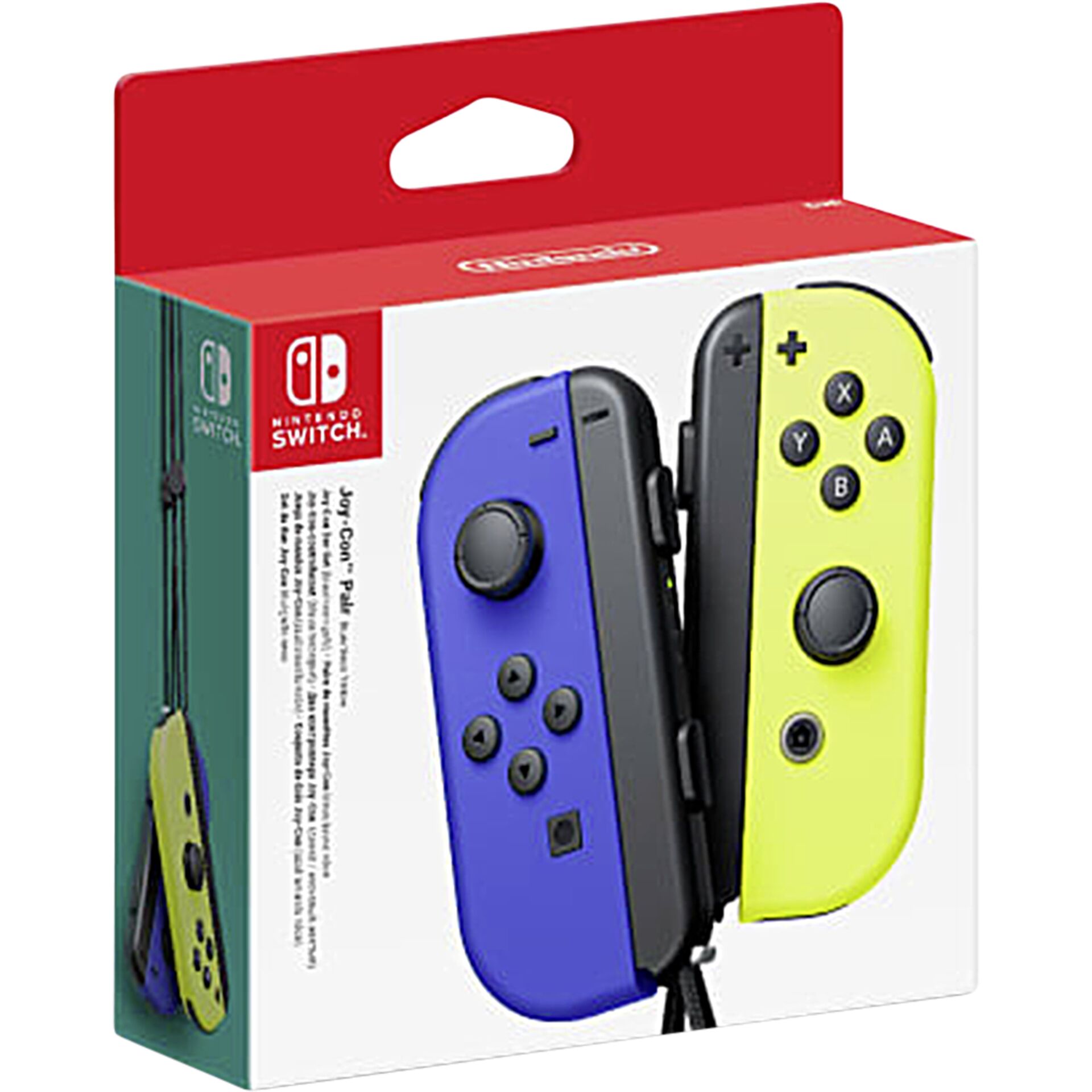 Nintendo Switch Zubehoer Joy Con 2er Set  Blau Gelb  Zubehoer Gaming