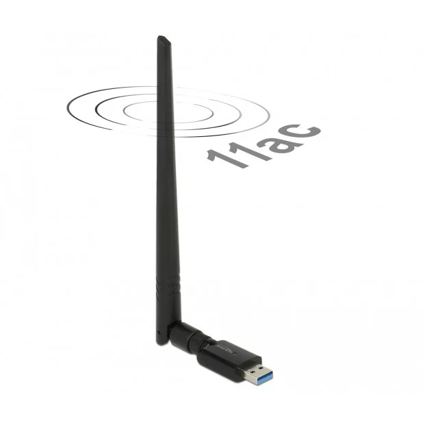DeLOCK usb 3 0 dualband wlan ac a b g n stick 867   300 mbps mit externer antenne Netzwerk