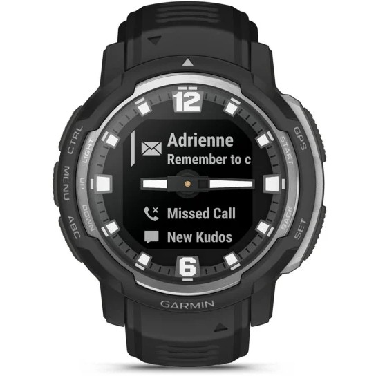 Garmin instinct  crossover schwarz silber Smartwatches & Fitnesstracker